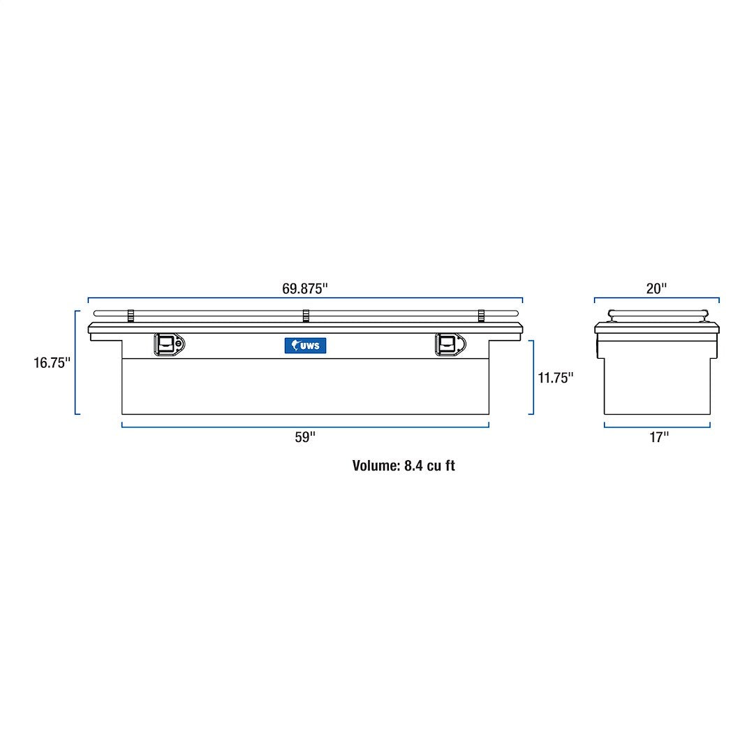 Product of UWS TBS-69-LP-R Low Profile Toolbox 
