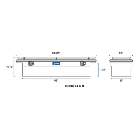 Product of UWS TBS-69-LP-R Low Profile Toolbox 
