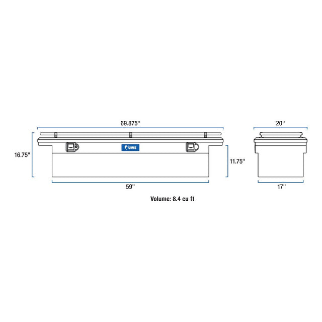 Product of UWS TBS-69-LP-R Low Profile Toolbox 