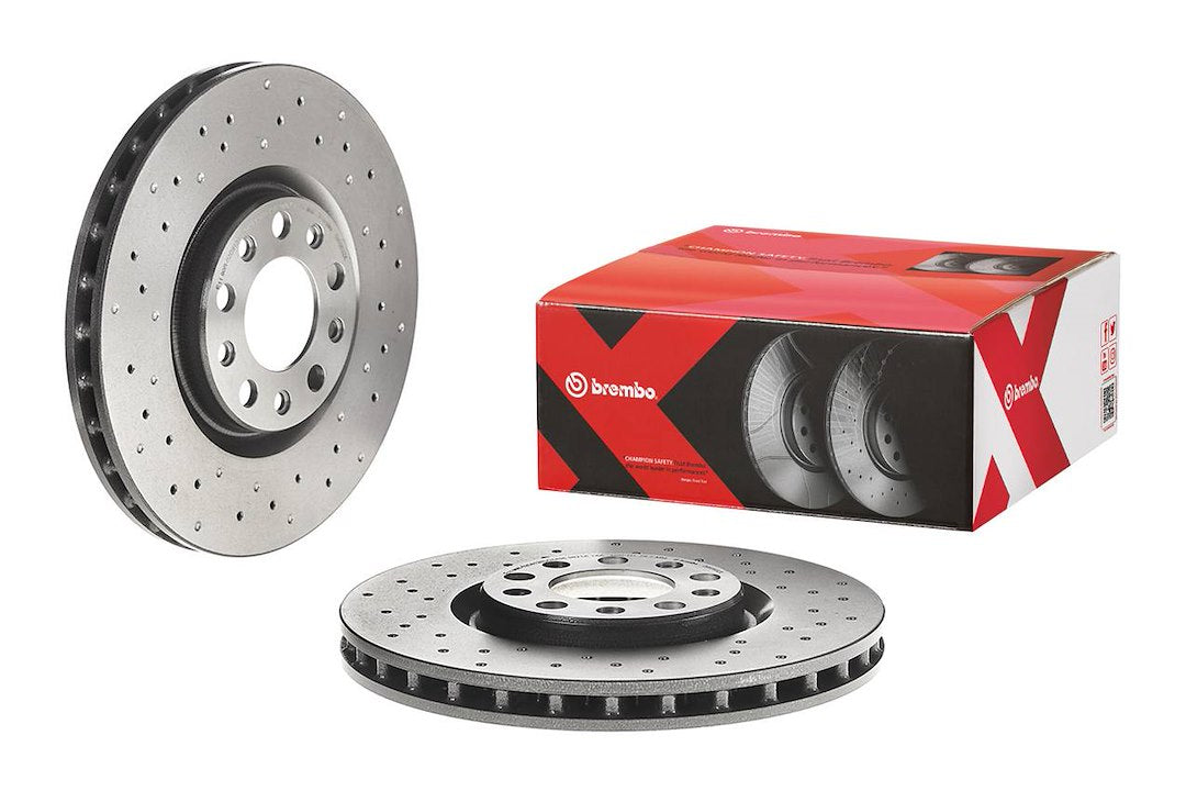 Product of Brembo 0993632XC02 Xtra Vented Cross Drilled 1 Piece Brake Rotor 