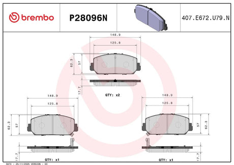 Brembo P28096n Brake Pad||p28096n_2.Jpg||86||brmp28096n||2091577