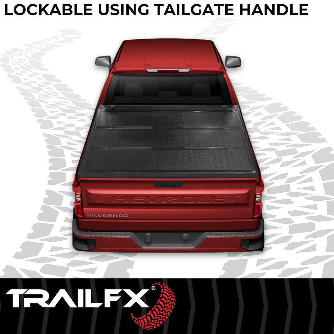 Product of TrailFX TFX Standard Flush Tri-Fold Hard Folding TFX3531 Tonneau Cover 