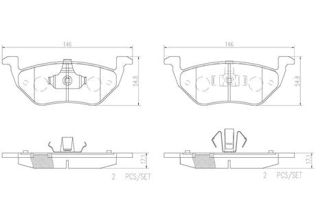 Product of Brembo P24085N Brake Pad - Set Of 4 