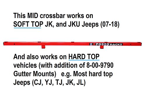 Product of Exposed Racks 8-00-9702-RD 51 Inch Red Roof Rack Cross Bar - Single 