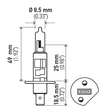 Hella H1 Headlight Bulb||h1.Pt01.Jpg||86||h57h1||1267104