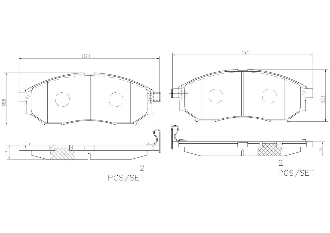 Product of Brembo P56094N Brake Pad - Set Of 4 