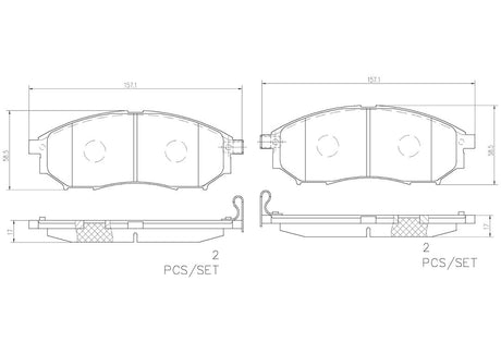 Product of Brembo P56094N Brake Pad - Set Of 4 