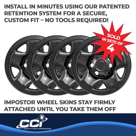Product of Coast To Coast IWCIMP68BLK Black Set Of 4 