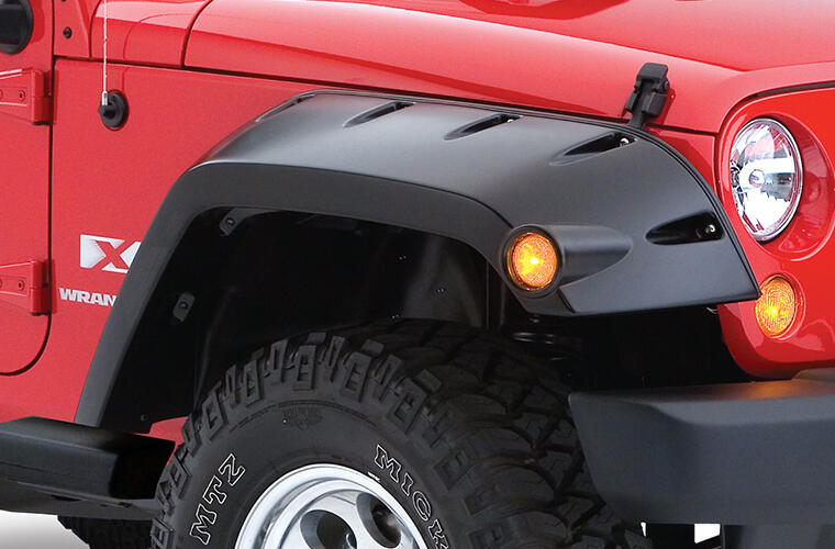 Product of Bushwacker 10046-02 Pocket Style/ Exposed Fasteners Black Fender Flare - Set Of 2 