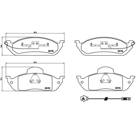 Product of Brembo P50039 Brake Pad - Set Of 4 