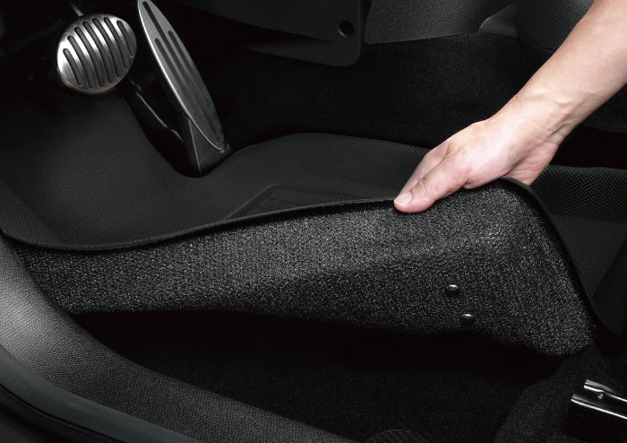 Product of 3D Mats KAGU L1FR12301509 Black Thermoplastic Rubber Of Carbon Fiber Texture Floor Liner 