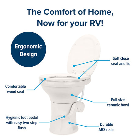 Product of Camco 41715 Permanent Full Bowl Flush Toilet , 18 Inch 