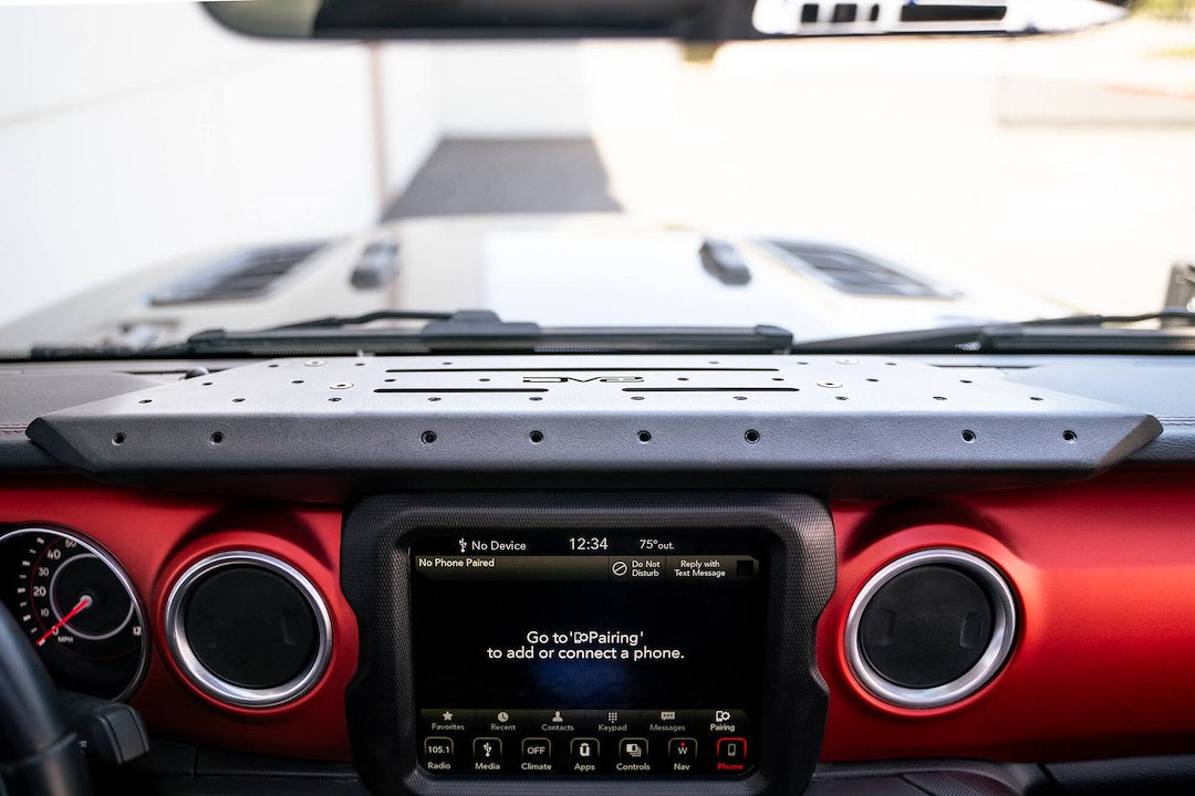 Dv8 Offroad Dmjl-01 Cell Phone Mount Plate||wrangler-Jl-_-Gladiator-Jt-Digital-Device-Dash-Mount_Installed-9.Jpg||95||dv8dmjl01||1626916