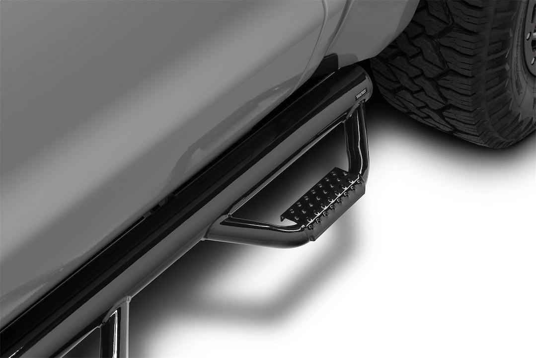Product of N-Fab D0273QC Cab Length Nerf Bar With Drop Down Steps 