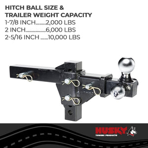Product of Husky Towing 30001 2 Inch Receiver Trailer Hitch Ball Mount 