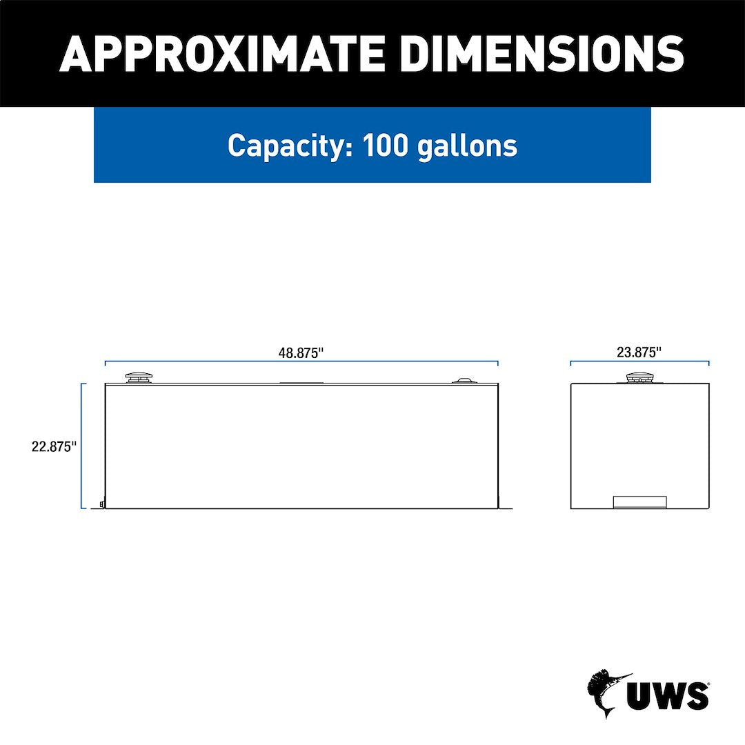 Product of UWS ST-100-RT-W Diesel Liquid Transfer Tank 100 Gallon Rectangular 