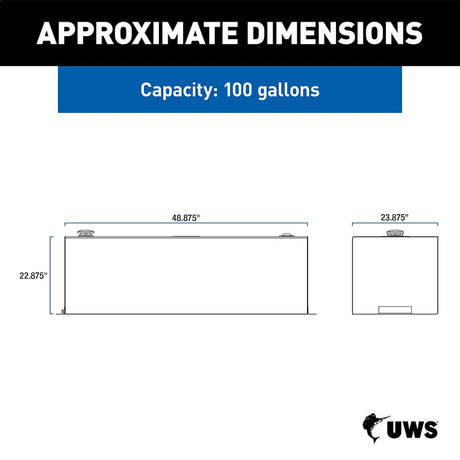Product of UWS ST-100-RT-W Diesel Liquid Transfer Tank 100 Gallon Rectangular 