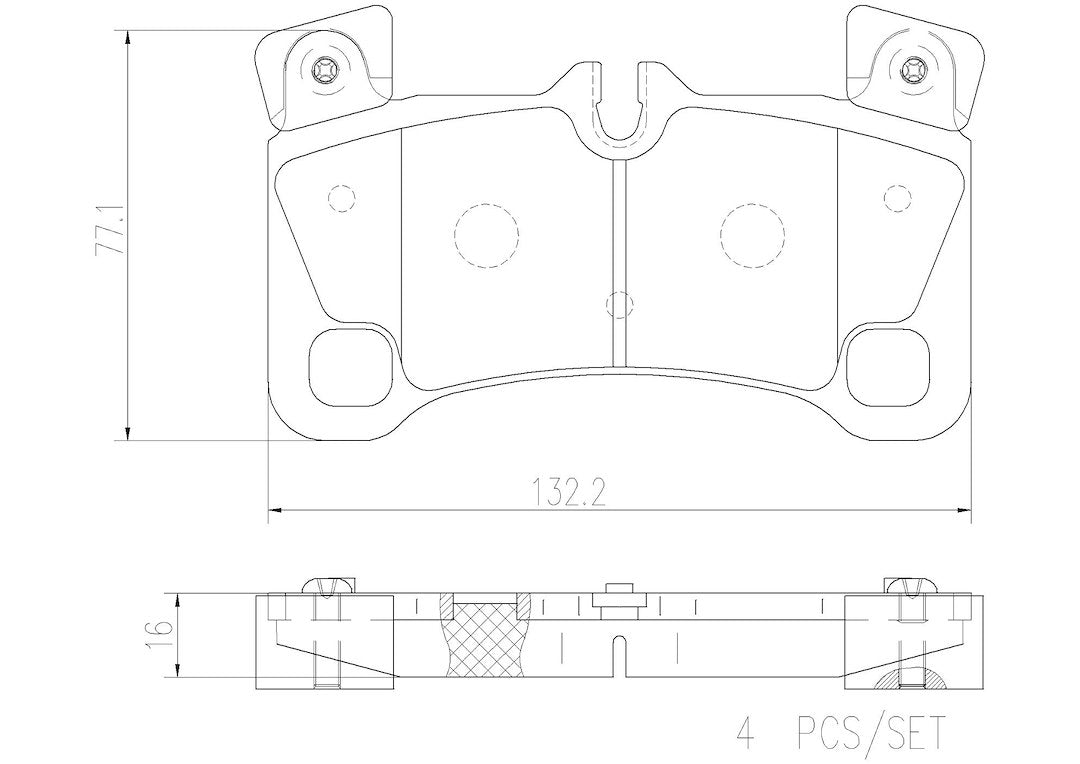 Product of Brembo P85103N Brake Pad - Set Of 4 