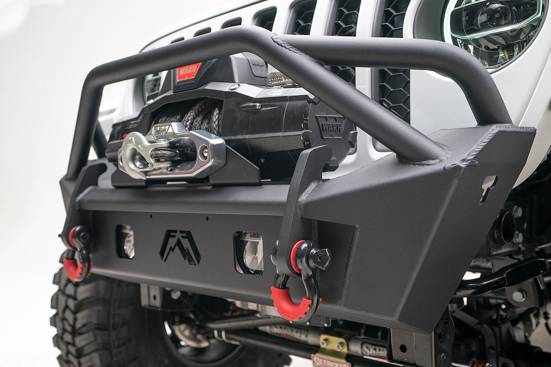 Product of Fab Fours JL18-B4752-1 Stubby Series Steel Powder Coated Bumper 