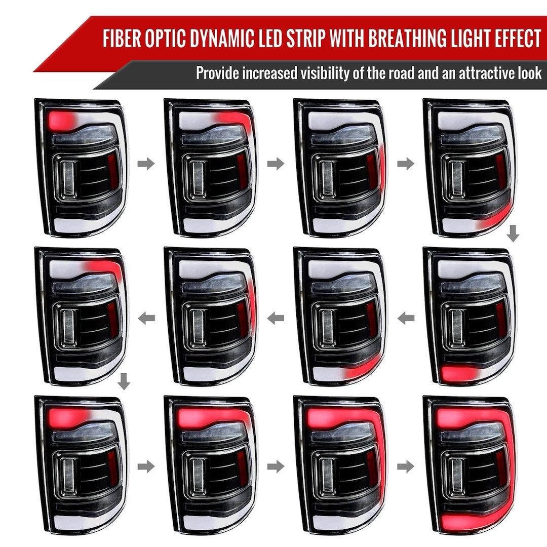 Product of Spec-D Tuning LT-RAM13JMLED-SQ-RS Tail Light Assembly 
