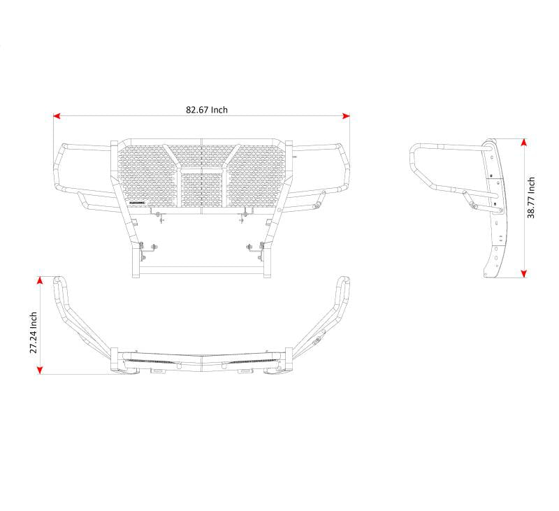 Black Horse Offroad Ru-Gmsi19-B-K2 Grille Guard||ru-Gmsi19-B-K2_8.Jpg||93||blkugmsi19bk2||2239519