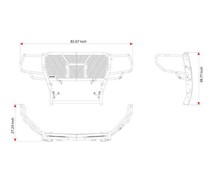 Black Horse Offroad Ru-Gmsi19-B-K2 Grille Guard||ru-Gmsi19-B-K2_8.Jpg||93||blkugmsi19bk2||2239519