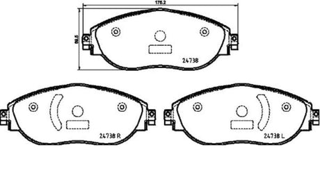 Product of Hella 355031751 Brake Pad - 
