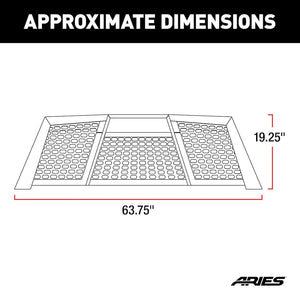 Product of Aries 1110117 Bolt-On Black Carbide Powder Coated Octagonal Grid Mesh Headache Rack 