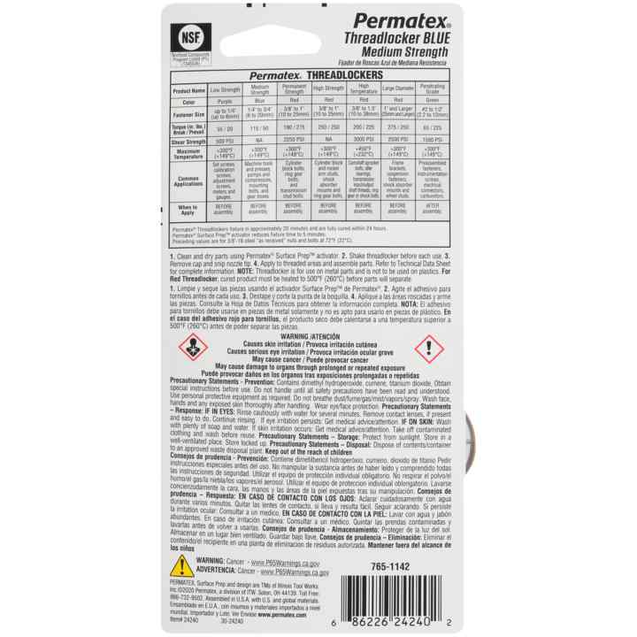 Permatex 24240 Thread Sealant||24240_1.Jpg||86||p1324240||1275318