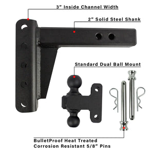 Product of Bulletproof Hitches ED204 2 Inch Receiver Trailer Hitch Ball Mount 