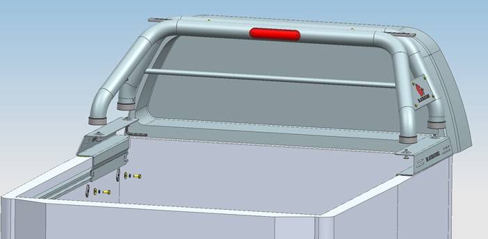 Product of Black Horse Offroad RB002SS Tubular Polished Steel Truck Bed Bar 