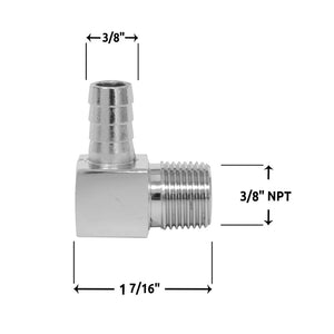 Product of Spectre Industries 5946 Hose Barb 3/8 Inch (-6 AN) Silver 