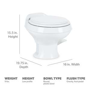 Product of Dometic 302301671 Permanent Full Bowl Flush Toilet , 14 Inch 