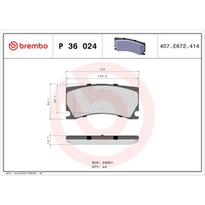 Brembo P36024 Brake Pad||p36024_Drw.Jpg||87||brmp36024||1753071