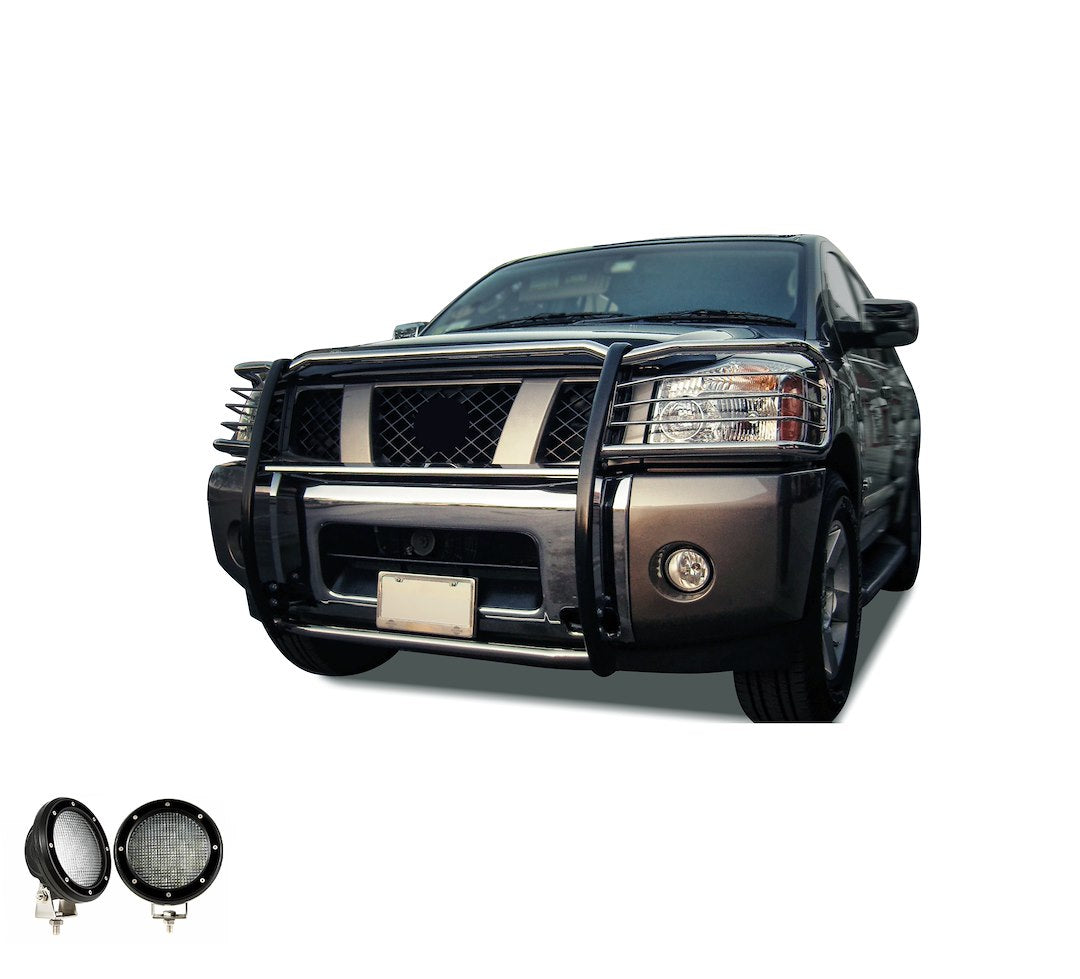 Product of Black Horse Offroad 17NR26MSS-PLFB Grille Guard  