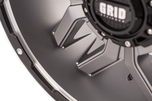 Product of Grid Wheels 20x9 Anthracite Gray With Black Lip Wheel - Not Applicable Bolt Pattern 