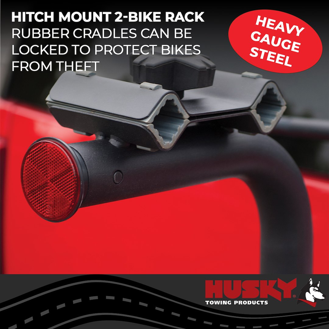 Product of Husky Towing 81146 2 Bikes Bike Frame Clamp Bike Rack - Receiver Hitch Mount No 