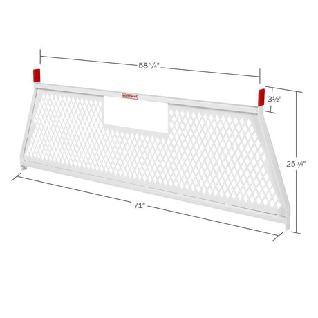 Product of Weather Guard (Werner) 1906-3-02 Threaded Fasteners White Powder Coated Mesh Headache Rack 
