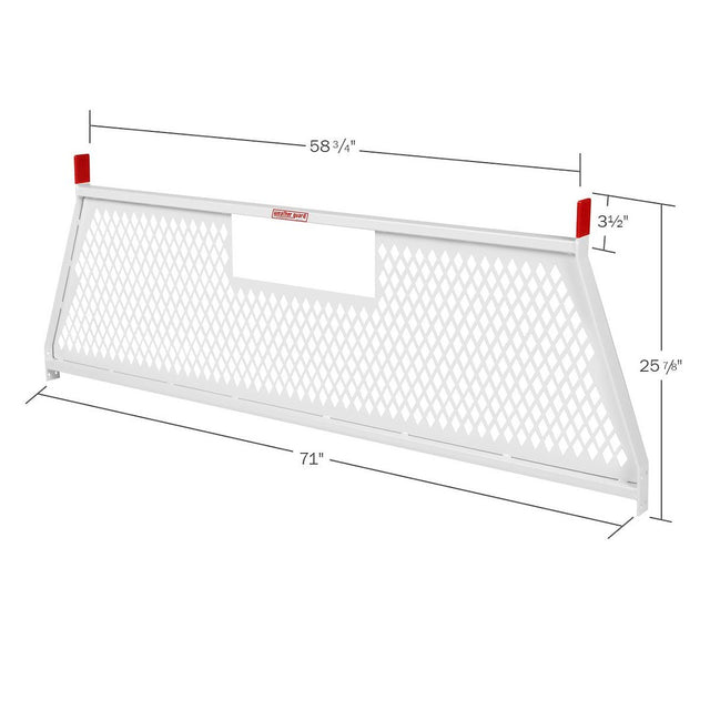 Product of Weather Guard (Werner) 1906-3-02 Threaded Fasteners White Powder Coated Mesh Headache Rack 