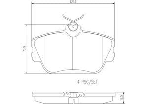 Product of Brembo P46001N Brake Pad - Set Of 4 