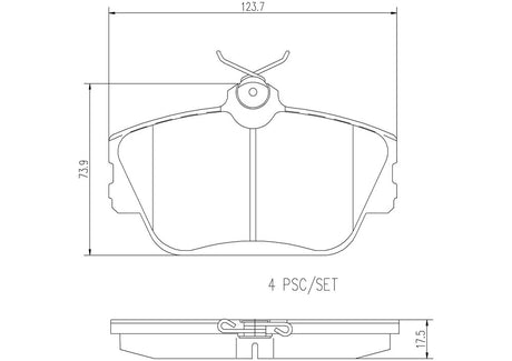 Product of Brembo P46001N Brake Pad - Set Of 4 