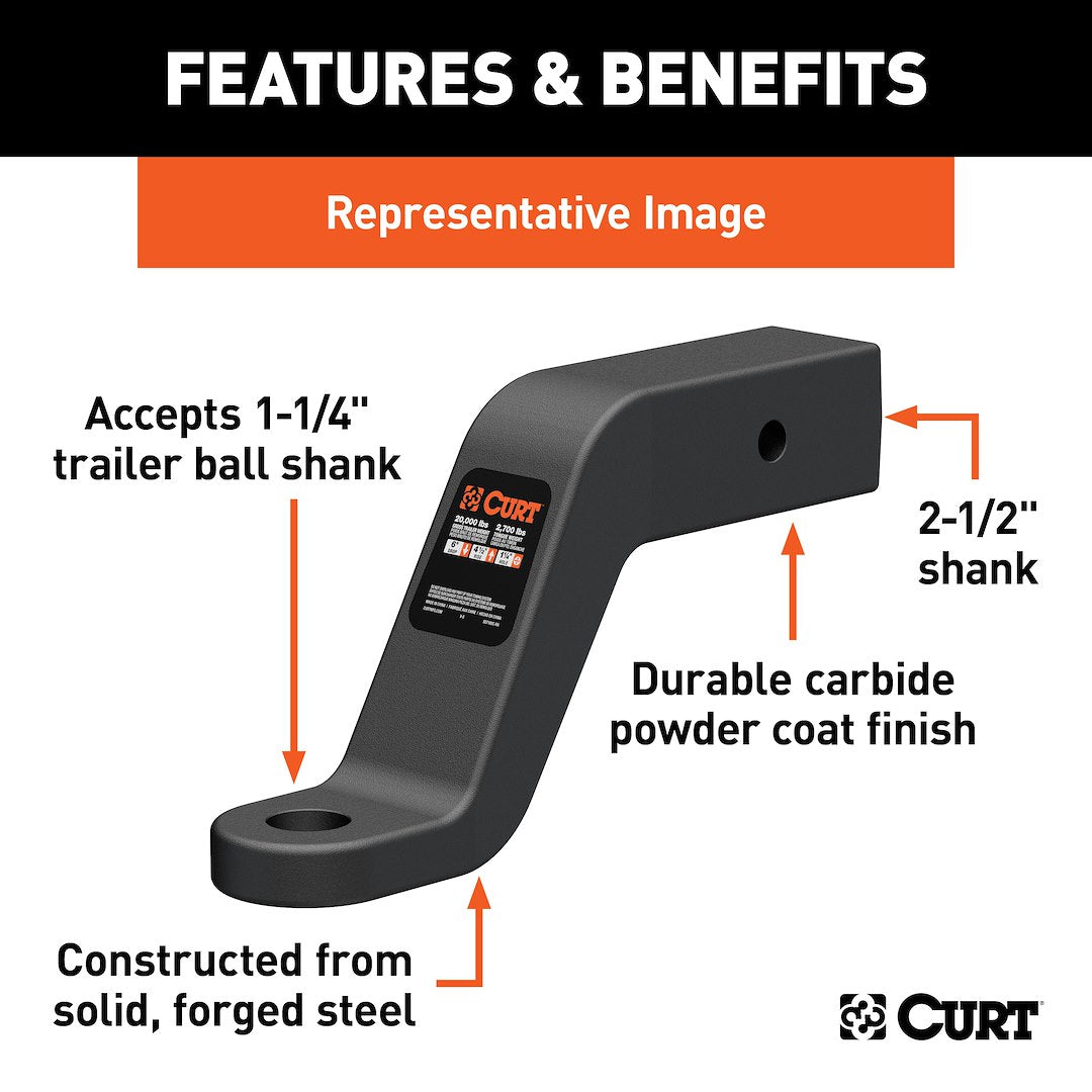 Curt 45456 Trailer Hitch Ball Mount||45456_3008x1990_Fa.Jpg||87||c9345456||1373070