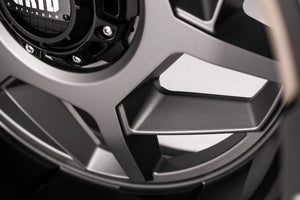 Product of Grid Wheels 22x12 Anthracite With Black Lip Wheel - 6x5.31 Bolt Pattern 