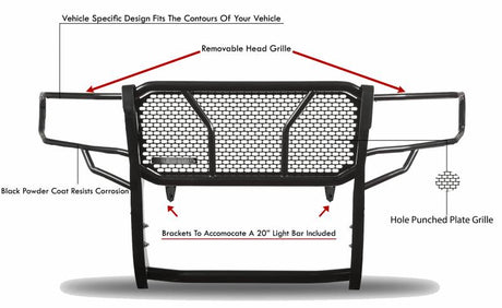 Black Horse Offroad Ru-Dosp19-B Grille Guard||ru-Dosp19-B_2.Jpg||86||blkrudosp19b||1647920