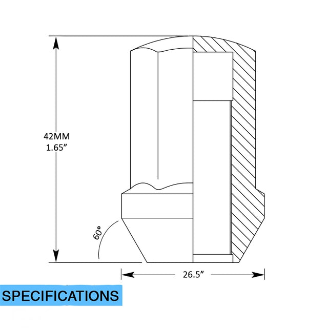 Product of Coyote Wheel Accessories 53K542 60 Degree Conical 1/2x20 Lug Nut 