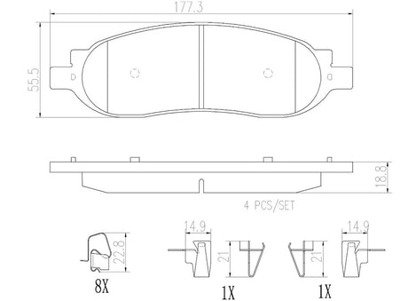 Brembo P24118n Brake Pad||p24118n_R.Jpg||86||brmp24118n||2091789