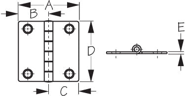 Sea Dog 201582-1 Boat Door Hinge||201582-1_1.Jpg||86||sdg2015821||876261