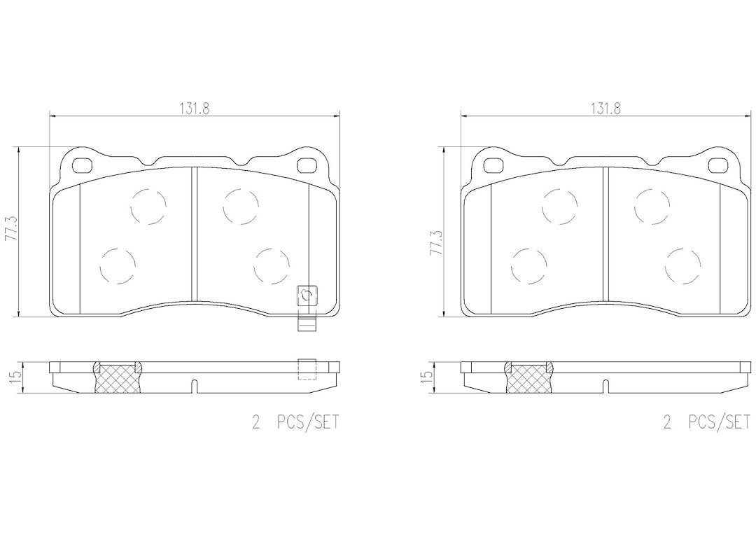 Product of Brembo P54039N Brake Pad - Set Of 4 