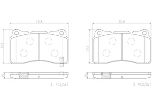 Product of Brembo P54039N Brake Pad - Set Of 4 