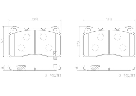 Product of Brembo P54039N Brake Pad - Set Of 4 
